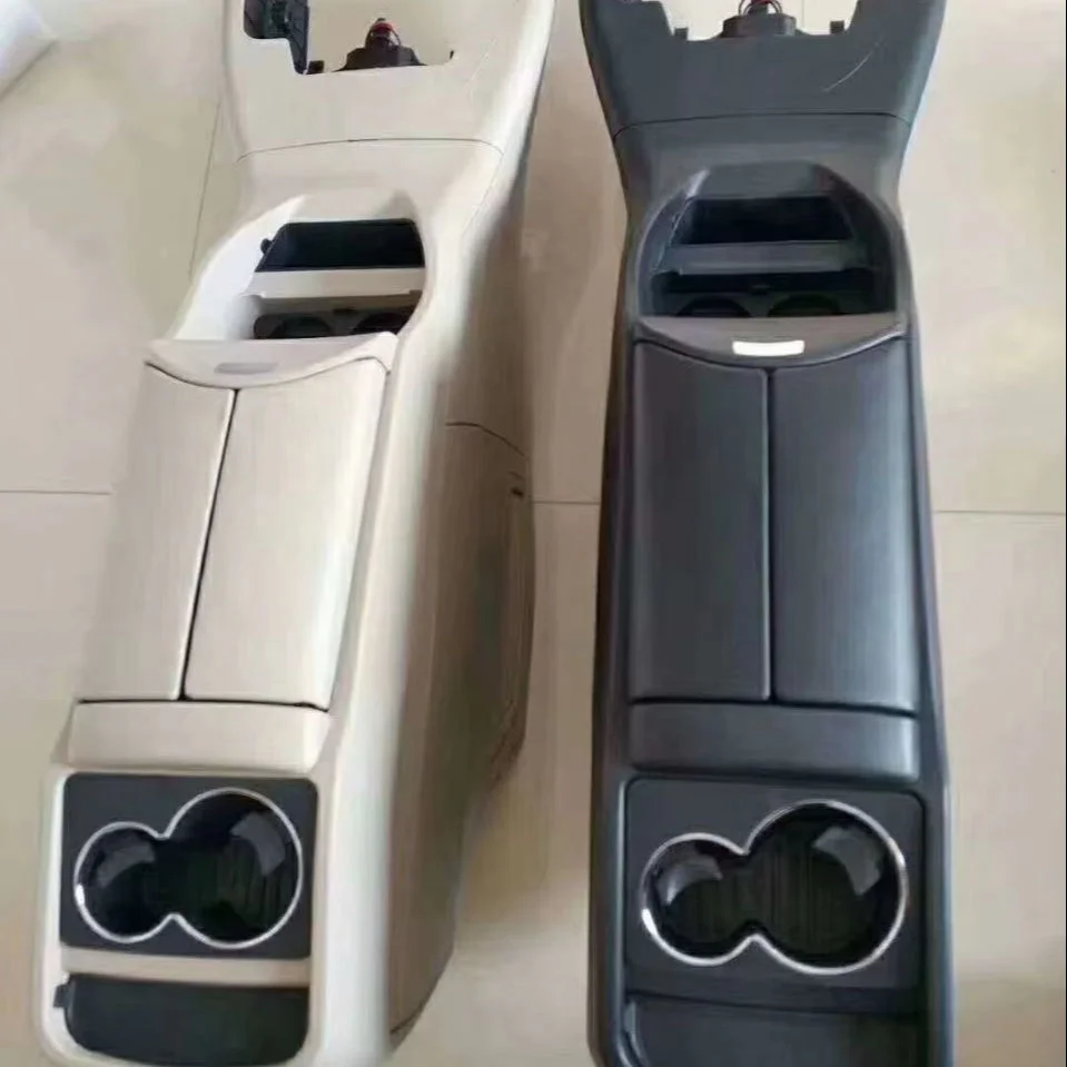 Universal Leather Car Armrest Central Store Content Storage Box With USB Charger Center Console Armrests Box