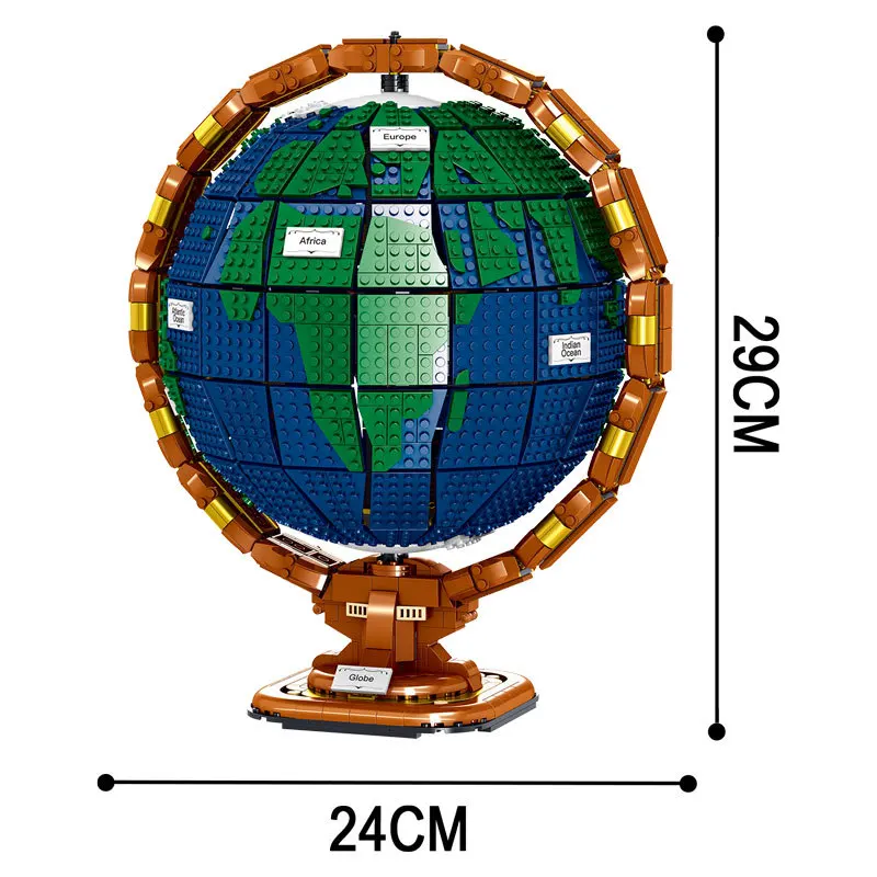 

Creative Around World Mini Block Globe Architecture Earth Model Building Brick Construction Kits Toy Collection For GIFTS