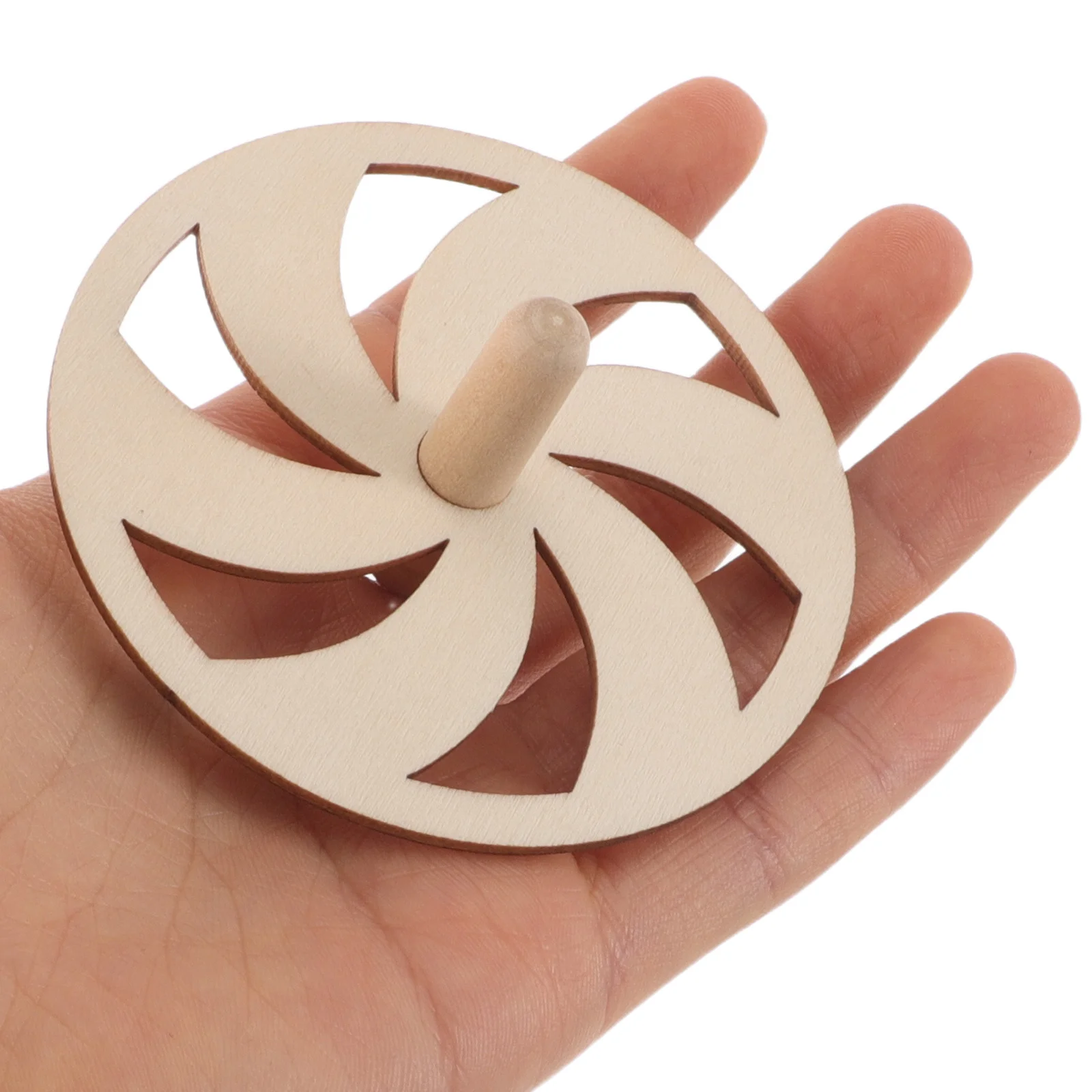 20Pcs DIY Wooden Gyroscopes: Unpainted Spinning Tops for Children's Creative Art Crafts - Portable Hand Eye Coordination