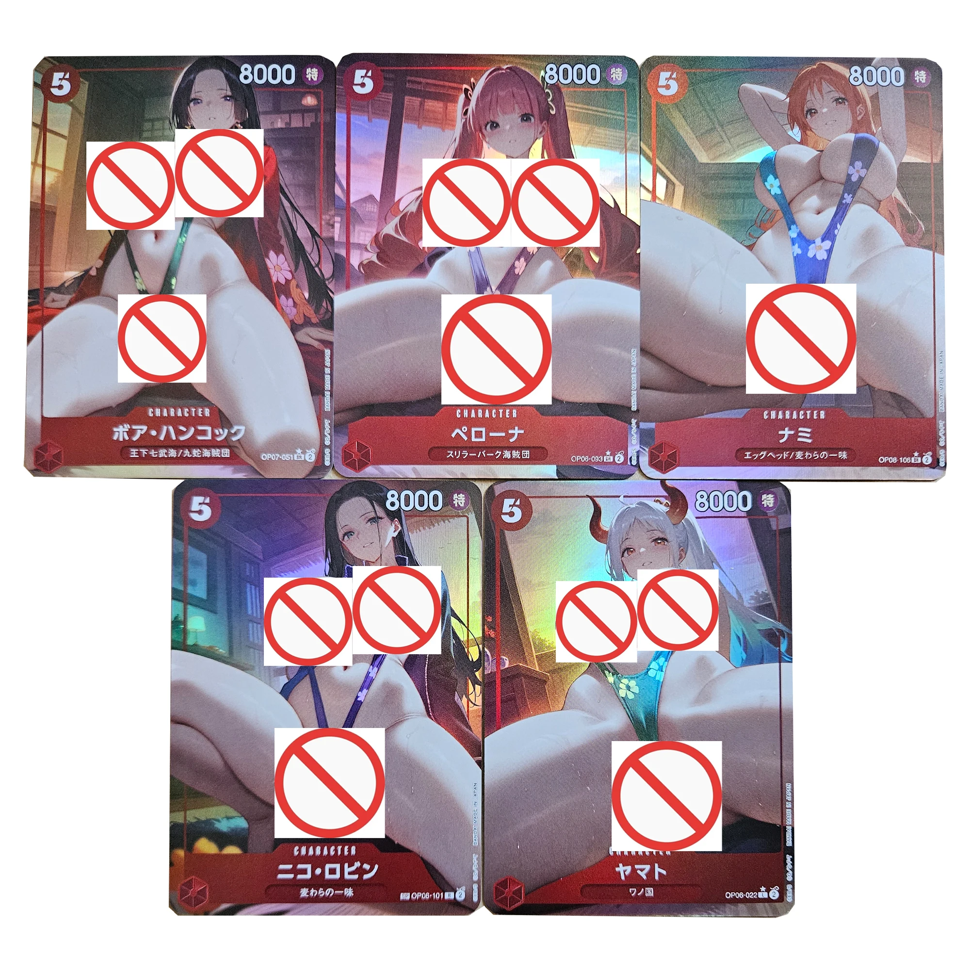 

5Pcs/set Diy Self Made One Piece Perona Hancock Collection Card Color Flash Opcg Yamato Hancock Anime Cards Gift Toys