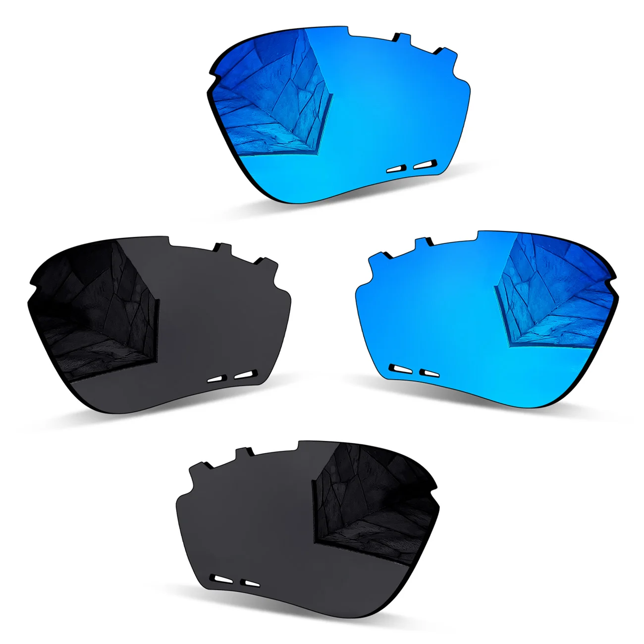 2 pairs POLARIZED Replacement Lenses for Rudy Project Propulse Sunglasses - Multi Colors