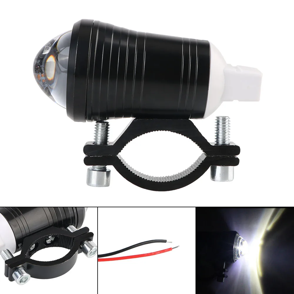 Luces de circulación diurna faro de motocicleta foco fuerte foco delantero luz intermitente estroboscópica luces antiniebla LED