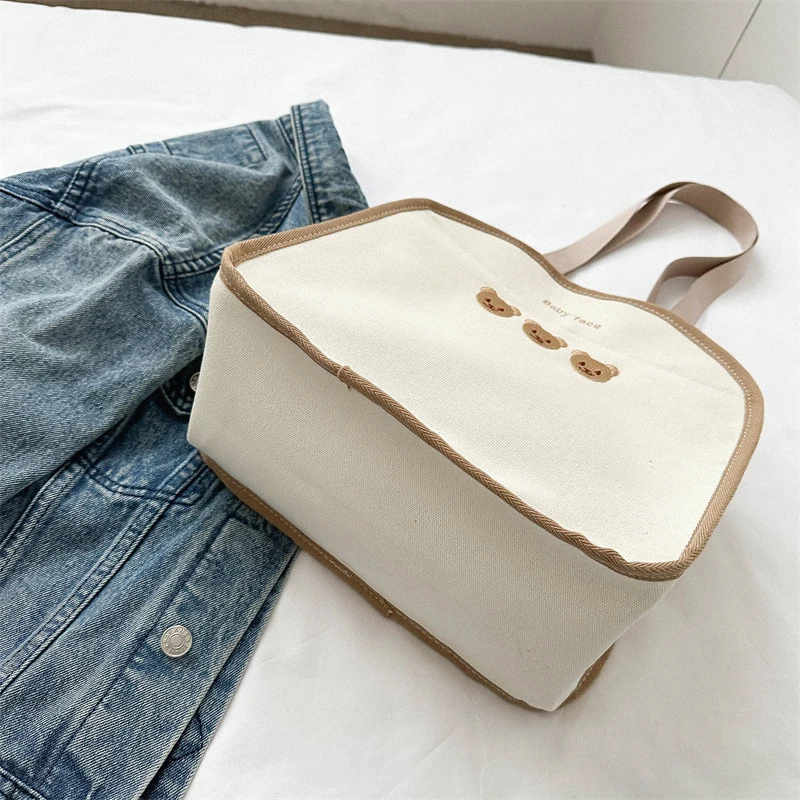 Bolsa de lona elegante para Bento, Bolsa leve, Um ombro Crossbody Bag