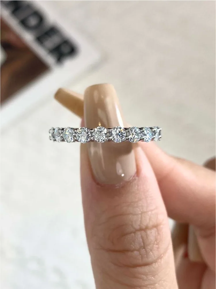 

DWJ Real 0.1-0.5CT Certified Moissanite Diamond Engagement Rings for Women 925 Sterling Silver Wedding High Quality Fine Jewelry