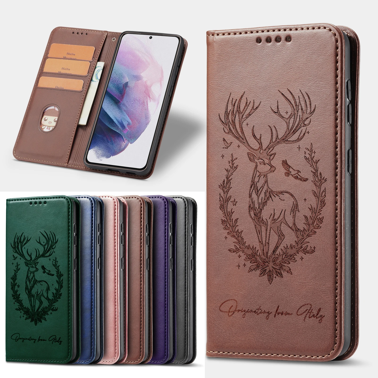 3D Tier Leder Telefon Brieftasche Fall Buch Für Honor 400 Lite 200 Pro 90 20 10X9c X7c X9b X8b X7b X9a X8a X7a X7 X9 5G Flip-Cover
