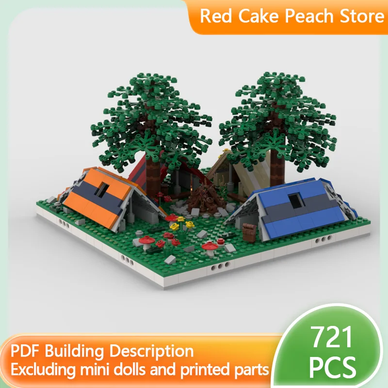 

Модель городской улицы MOC: конструктор из строительных блоков, архитектурная модель таборища, модульная технология, детские праздничные подарки, игрушки для сборки