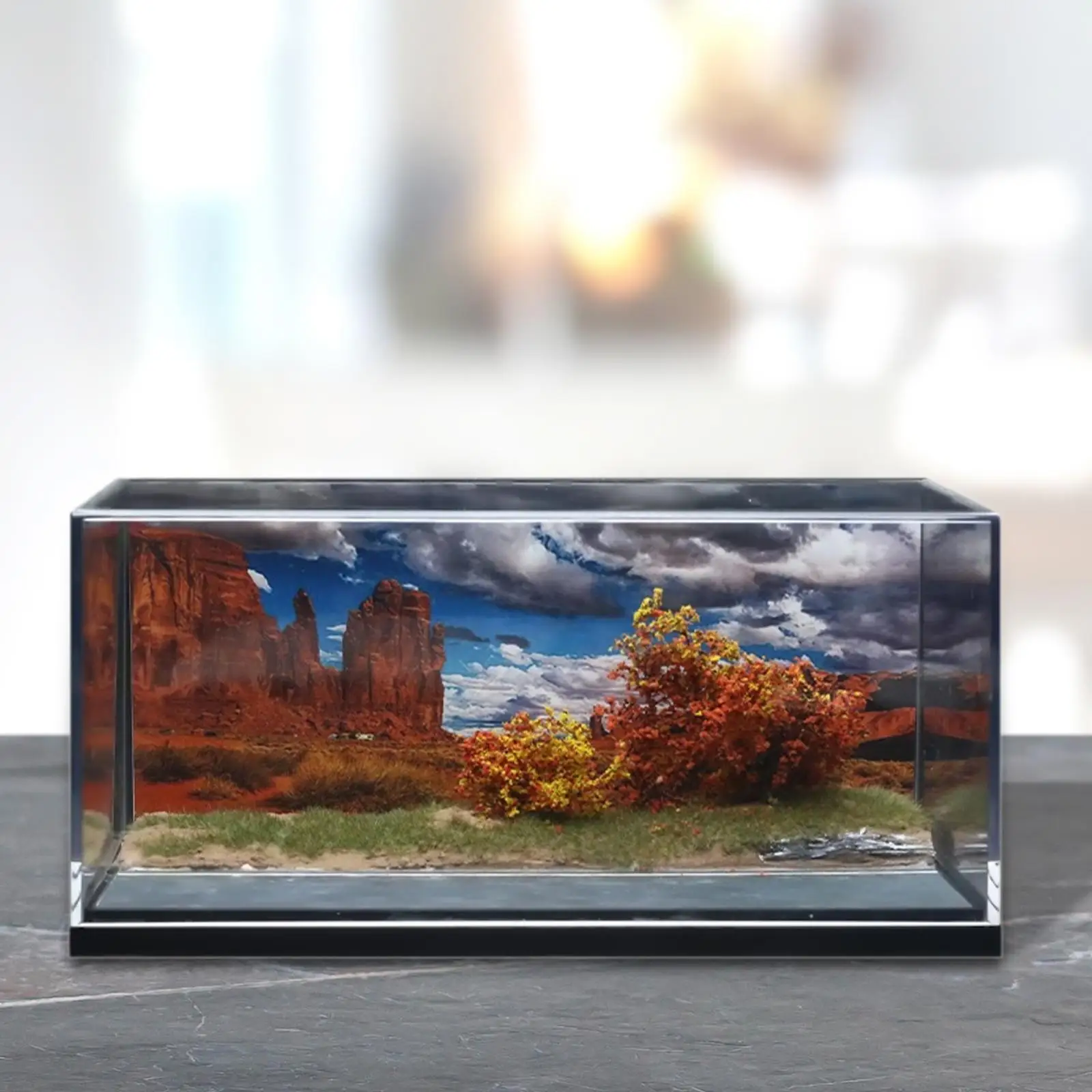 

1/64 Model Car Scene Diorama Diorama Buildings Display Scene with Storage Box