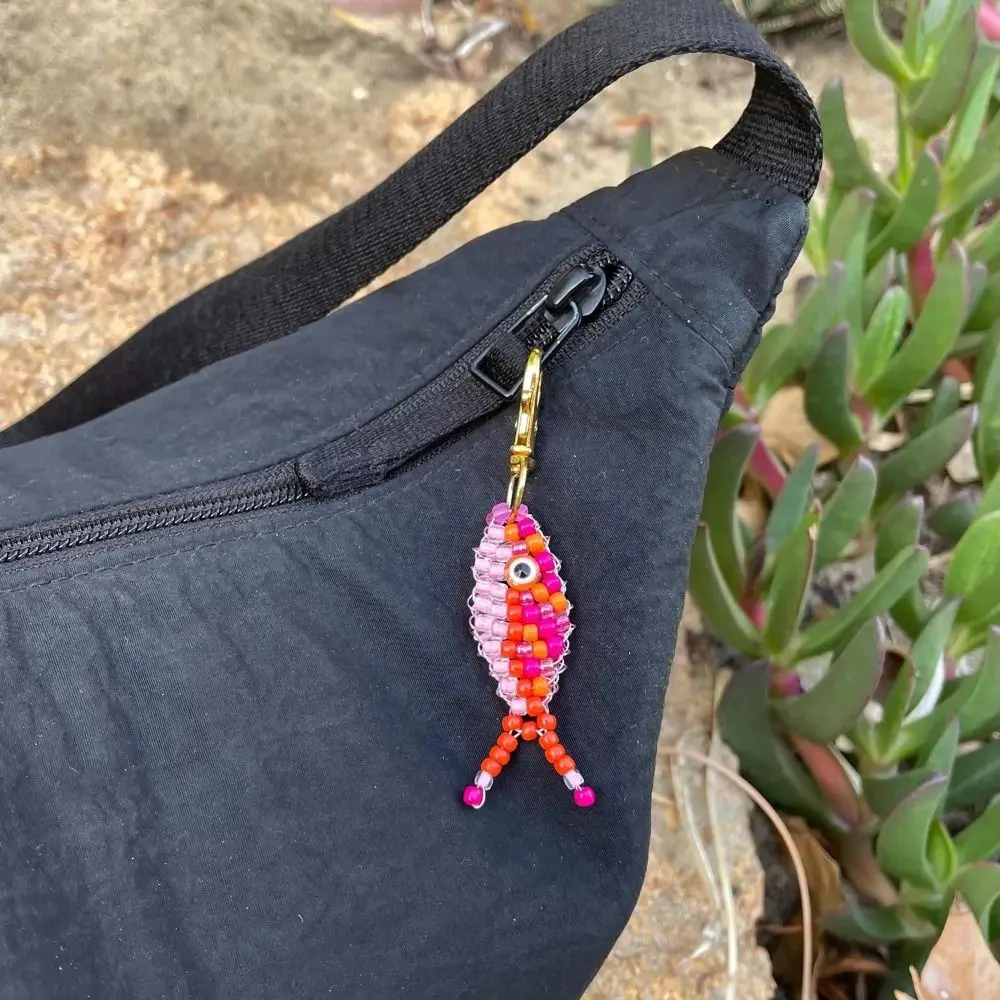 Ожерелье «сделай сам», подвеска в виде маленькой рыбки из бисера, контрастный брелок для ключей, подвеска для мобильного телефона, модный рюкзак с героями мультфильмов, подвески, украшение для сумки