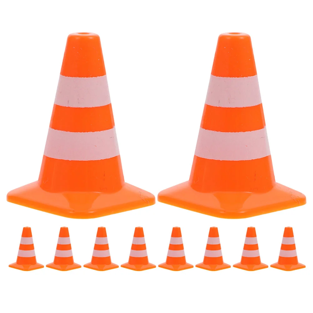 

10 шт., миниатюрные дорожные конусы