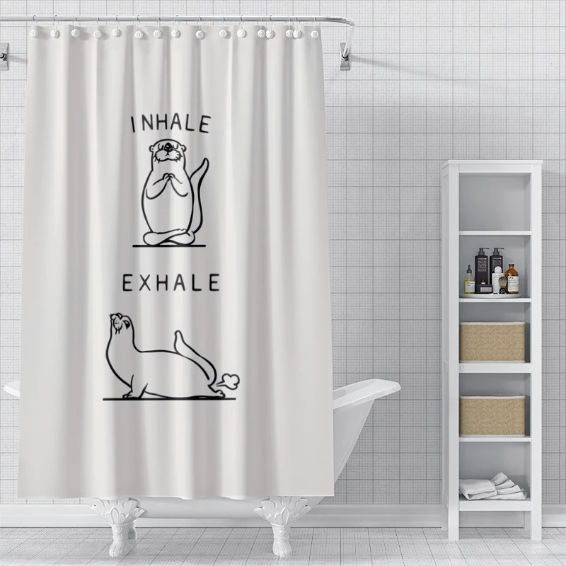 Home shower curtains for bathroom waterproof fabric Modern Nordic style bathroom curtain 180x200 240x180 cute dog funny kawaii