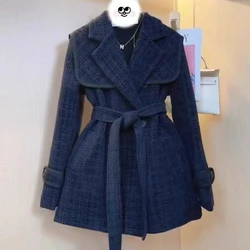 French Xiaoxiangfeng Add Cotton Jacket Ladies Winter 2025 New Loose Joker Navy Collar Age-reducing Temperament Padded Coat Tide