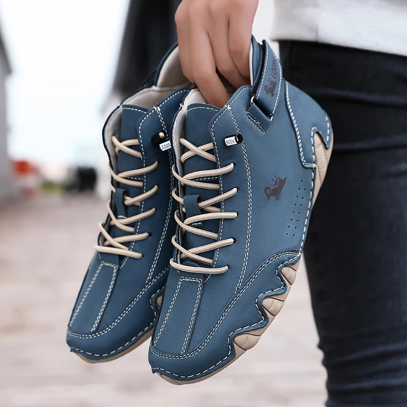 

Leather Casual Shoes Sneakers for Men Fashion Outdoor Walking Loafers Shoes Comfortable Footwear Luxury Man Boots 2024 New In