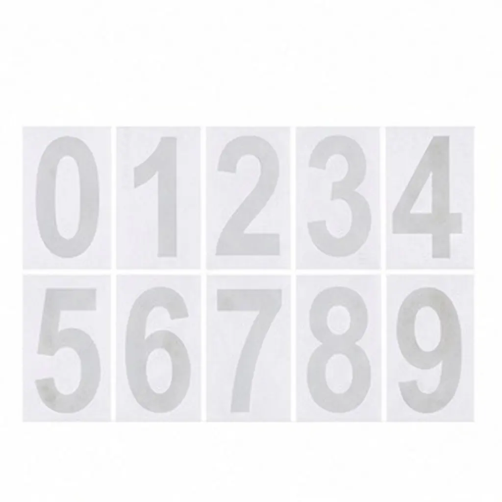 5Sets Reflective Mailbox Numbers Decals Waterproof Self-Adhesive Easy Apply Address Number Stickers for Outdoor Mailbox