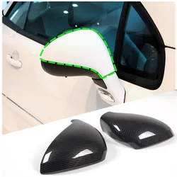 For Peugeot 207 308 2006-14 ABS Carbon Fiber/Silver/Matt Black Car Side Door Rear View Mirror Cover Trim Sticker Car Accessories