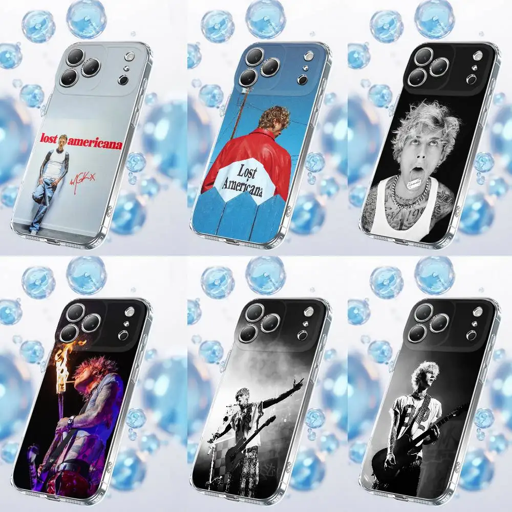 M-MGK Lost Americana Funda de teléfono para iPhone 17,16,15,14,13,12,11 Plus,Pro,Max,Plus,E,SE4,Air,Mini transparente