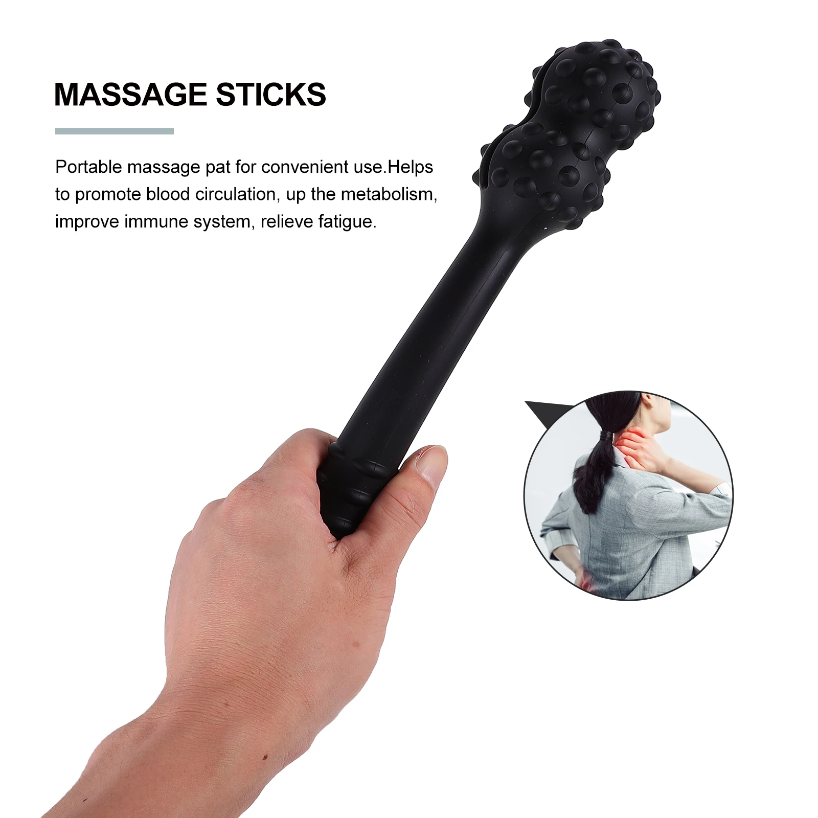 

Силиконовый массажный молоток Pat, ручной массажер для акупунктурных точек, терапия, меридиан, массажный инструмент для тела для кровообращения, облегчения усталости