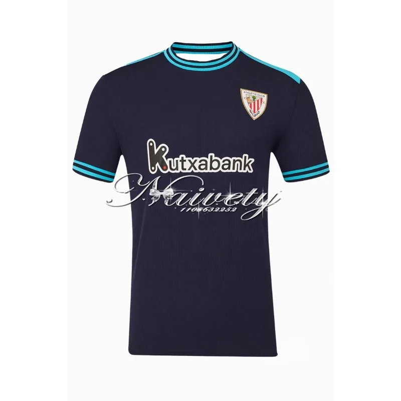 

25-26Summer New Sports Away and Third Football Jersey T-shirt 3D Printed Short Sleeved Summer Casual Sports Quick Drying T-shirt