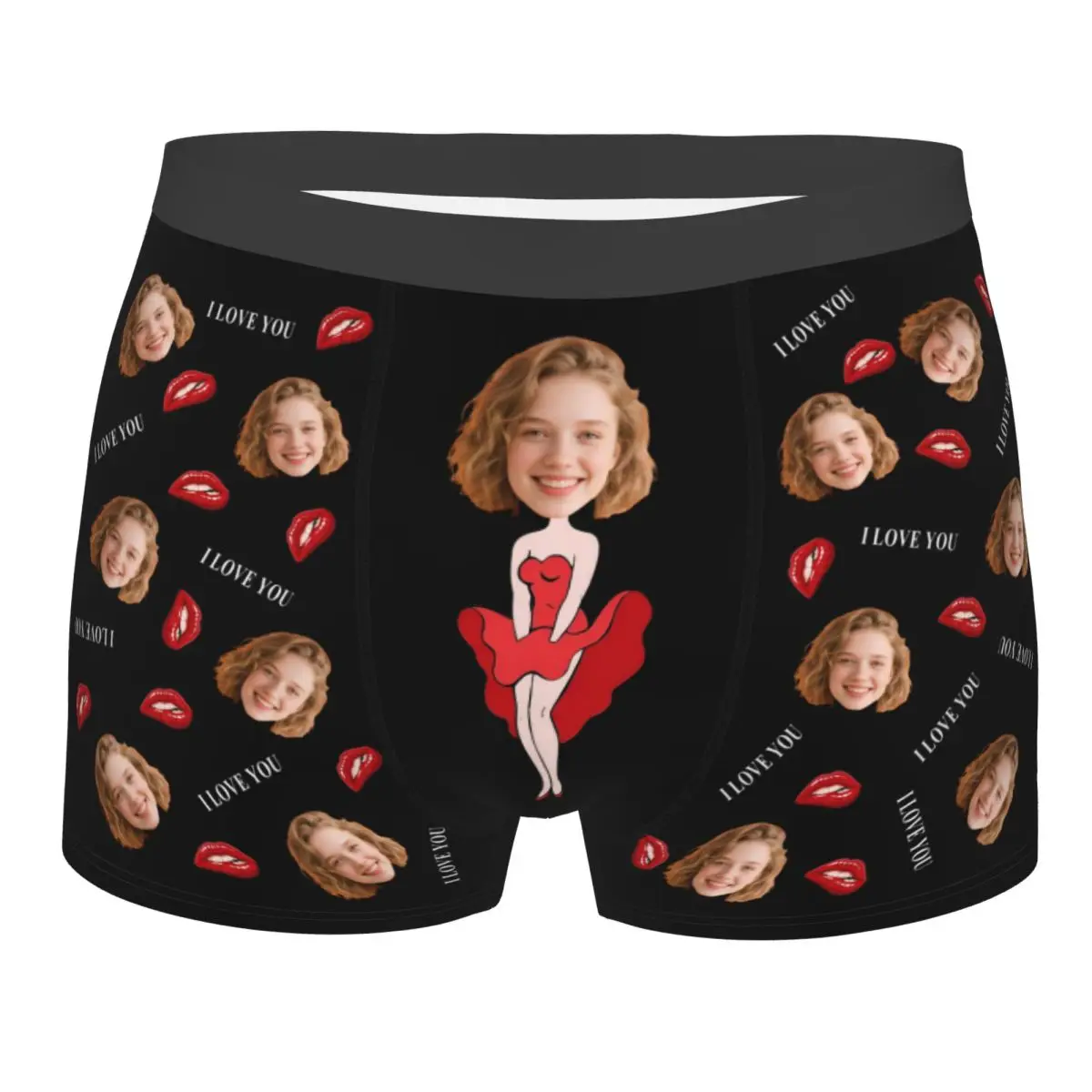 Personalized Custom Boxer For Husband 3D Printed Men Design Your Own Face Photo Underwear Panties Briefs Breathable Underpants