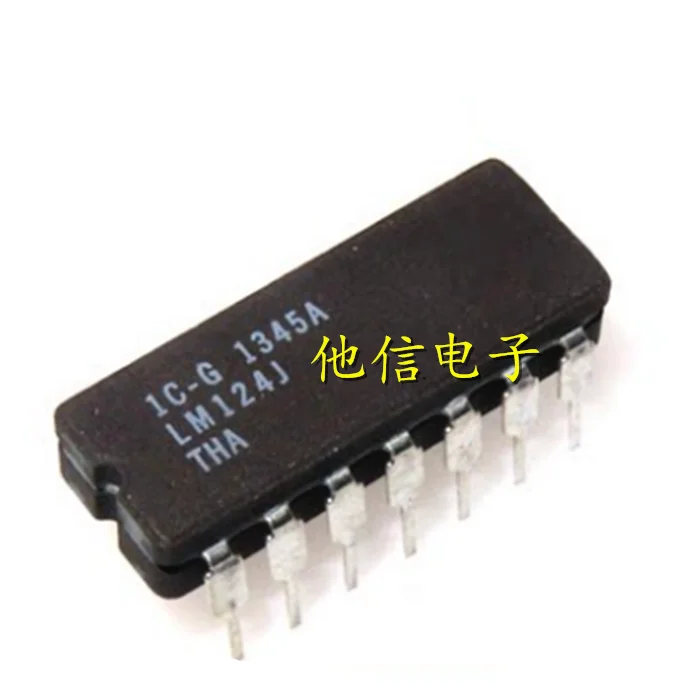 free shipping  LM124 LM124J  CDIP-14     10PCS