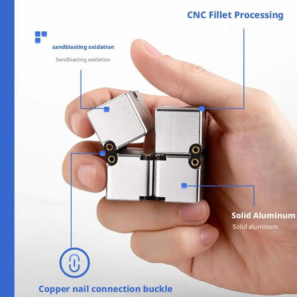マジックキューブストレスリリーフおもちゃインフィニティキューブポータブル知育玩具解凍リラックスおもちゃ子供大人リラックス通気おもちゃ