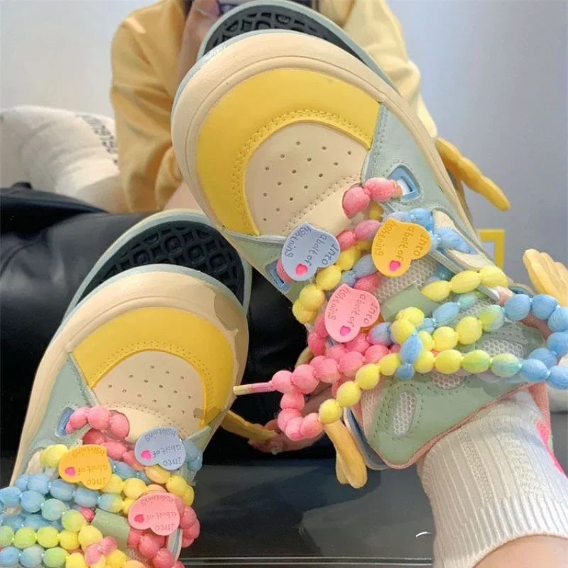 Sanrio Dopamine Candy Wings Wear Board Ins studente stagione di apertura coppia Casual scarpe bianche accessori per bambole piattaforma