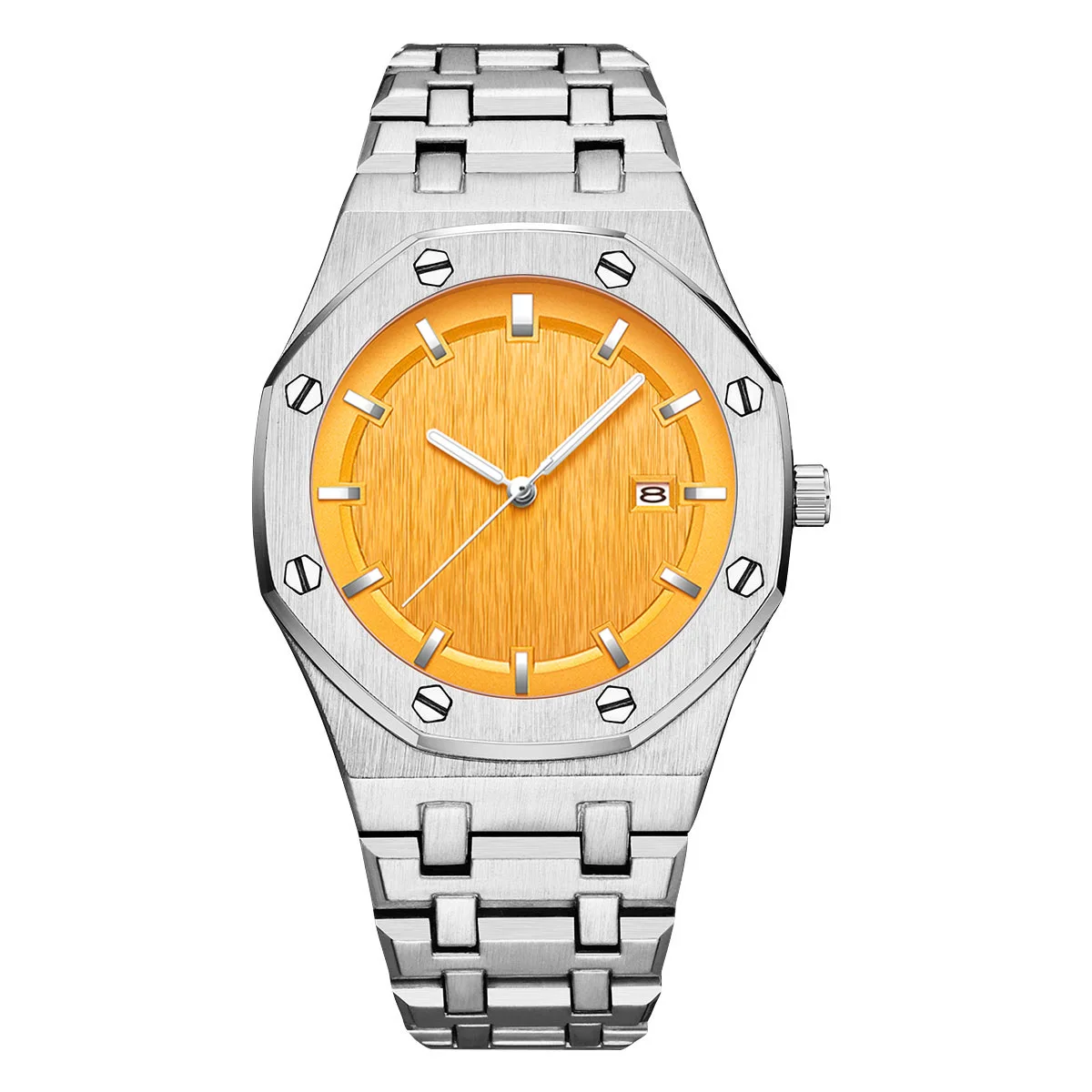 Simple, atmospheric, classic, fashionable, polygonal, trendy, deep waterproof wristwatch