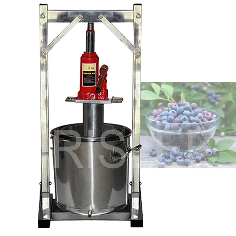 

36L Commercial Manual Hydraulic Jack Honey Press Machine Stainless Steel Hand Grape Juicer