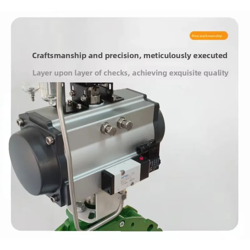 رذاذ PTFE الغبار فراشة صمام DN100-DN600 سبائك الألومنيوم القناة الحديد الزهر فراشة صمام مع المحرك الكهربائي