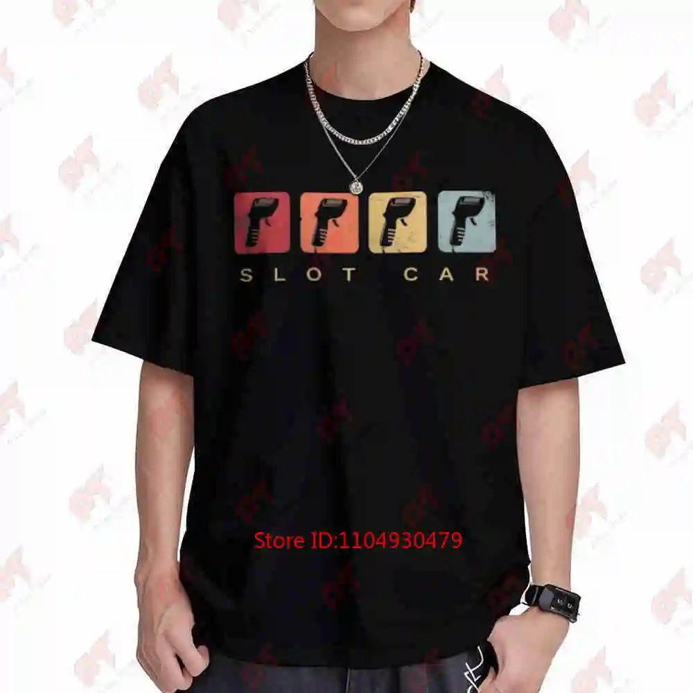 Slot Car Racing Retro 80S 90S Track Short Sleeve Tee 100% Cotton T-Shirt