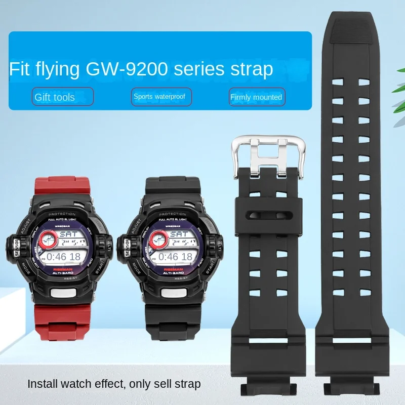 

For Casio G-Shock Bay Person G-9200 Flying Man GW-9200 GW-9110 GW-9125 9102 9101Special Resin Silicone Strap