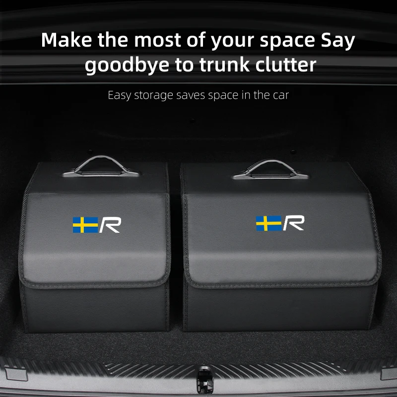 Car Trunk Organizer Box Tools Storage Bag For Volvo XC90 XC60 C30 T6 S60 C70 XC40 V40 XC70 V70 V60 V50 S80 S40 AWD V90 S90