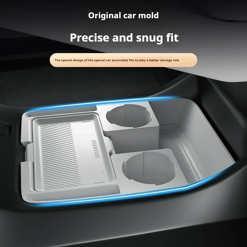 Suitable for Xiaopeng X9 2024 Central Control Silicone Storage Box Armrest Box Lower Storage Box Modification Car Accessories