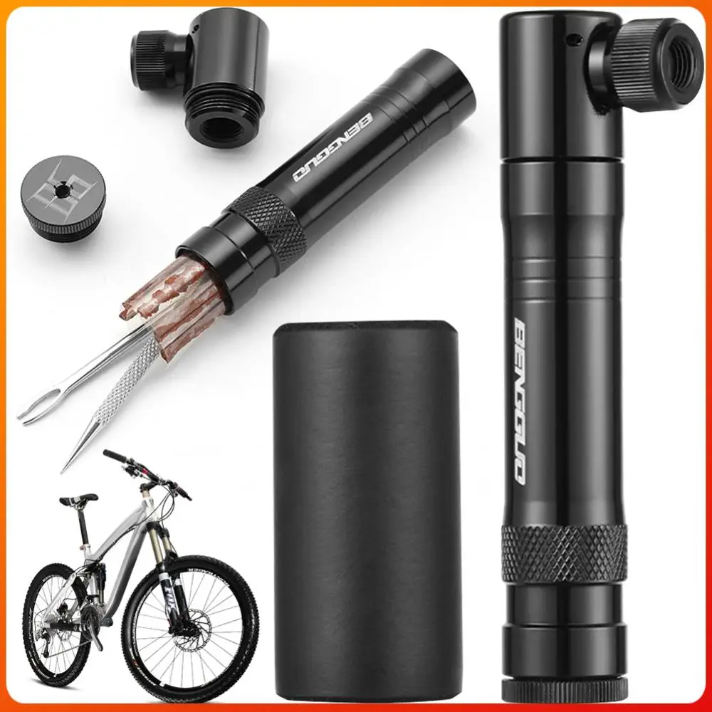 

CO2 Bicycle Pump with Tubeless Tire Repair Tool Schrader & Valve CO2 Bike Tire Inflator Aluminum Alloy for MTB Road Bike