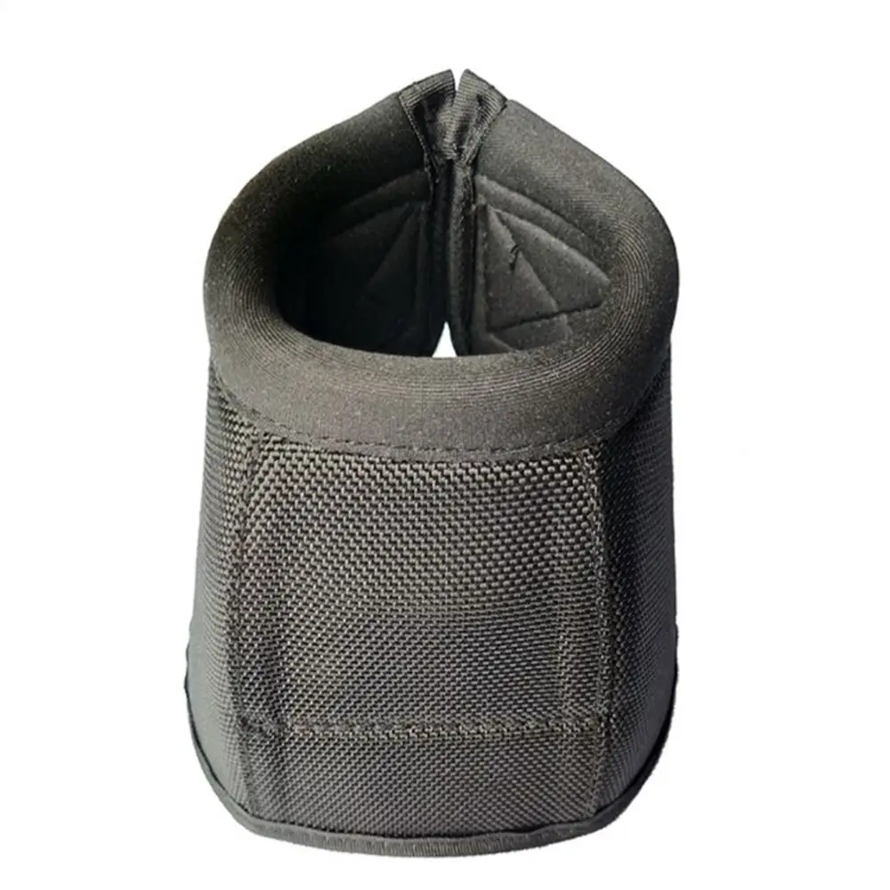 Guardas duráveis dos pés do cavalo Tecido Oxford Botas resistentes ao rasgo, Resistente ao casco preto protetor de pulsos, Suprimentos de engrenagens, 1 par