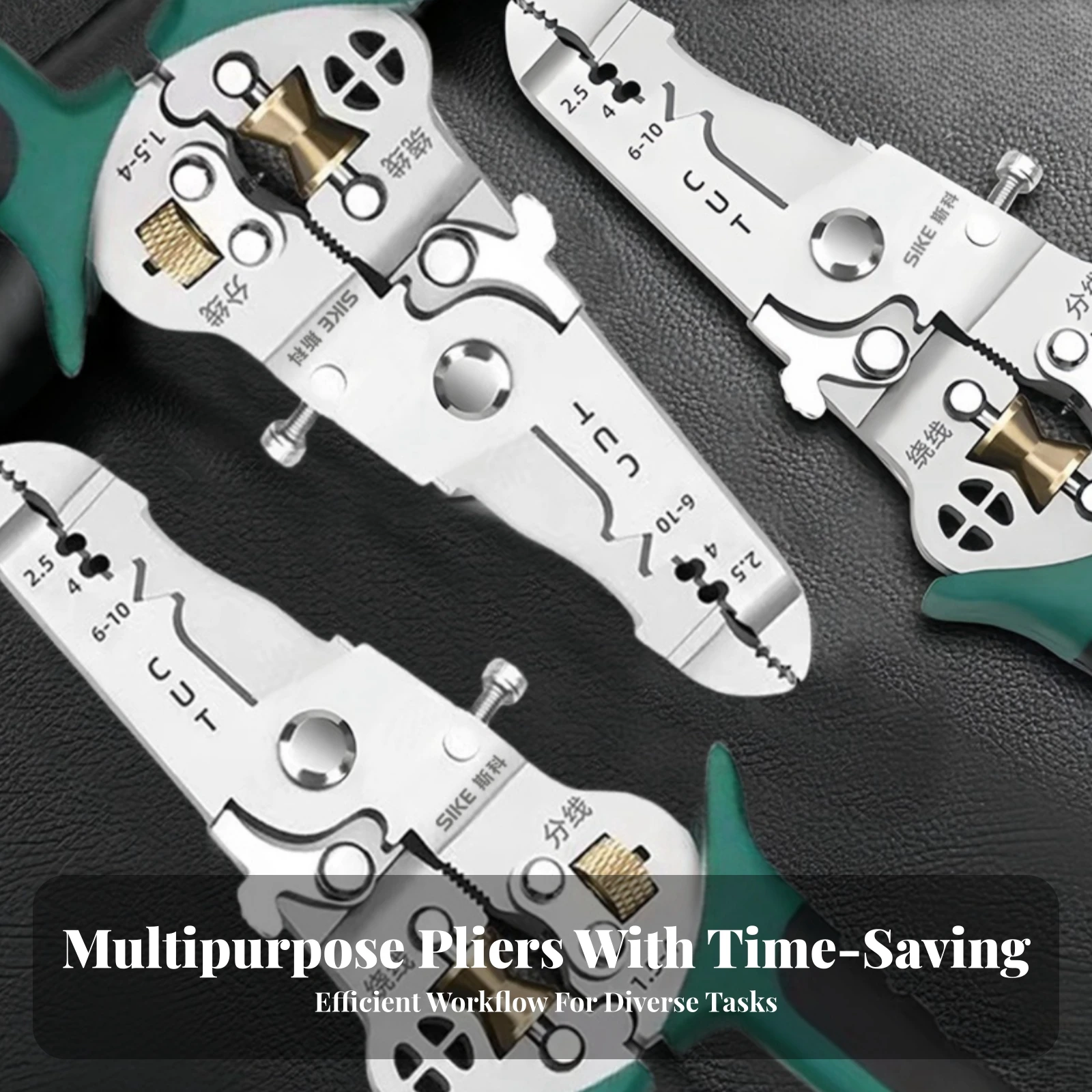 Multifunction Wire Stripper Multi-Purpose Wire Stripping Plier Electrical Plier Metal Body Crimping Pliers Allall-in-1