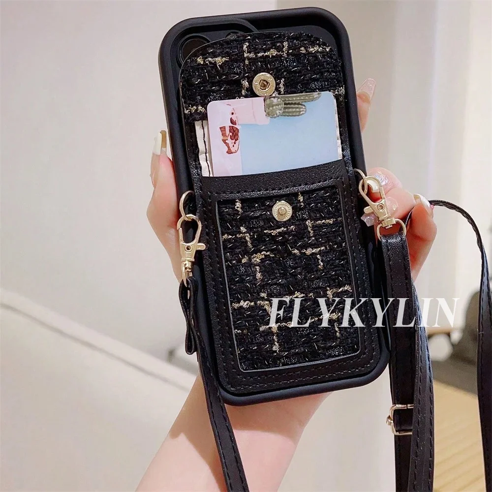 가죽 랜야드 지갑 가방 폰 케이스 삼성 S25 S24 S23 S22 S21 울트라 플러스 S20 FE 노트 20 소프트 쉘용