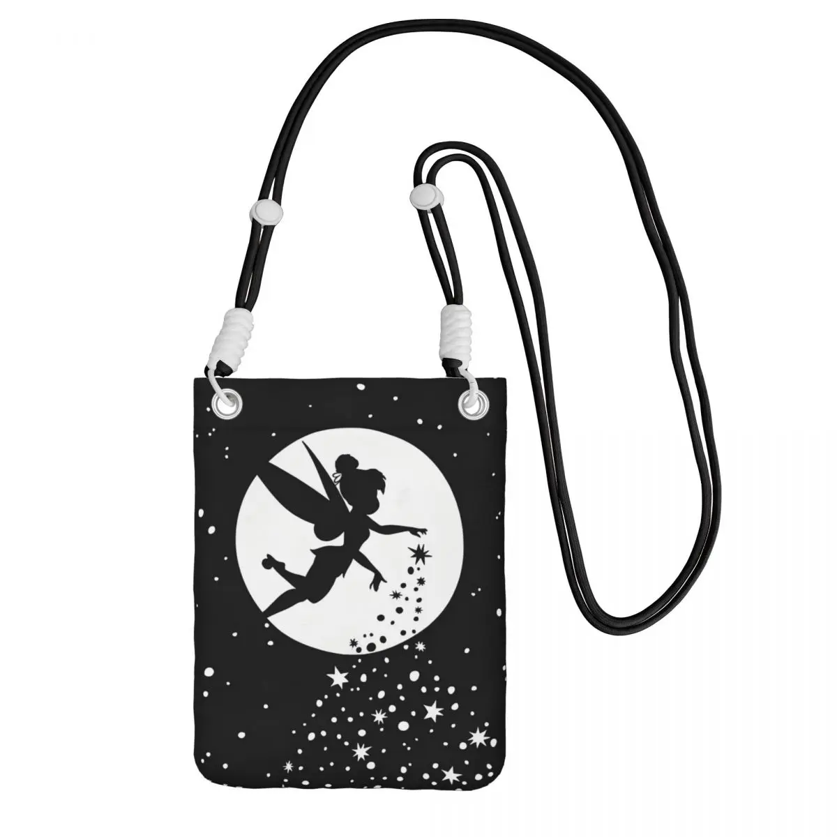 

Custom Cool Tinker Bell Mobile Phone Bag Men Women Fairy Shoulder Crossbody Bag Shopping Adjustable Length