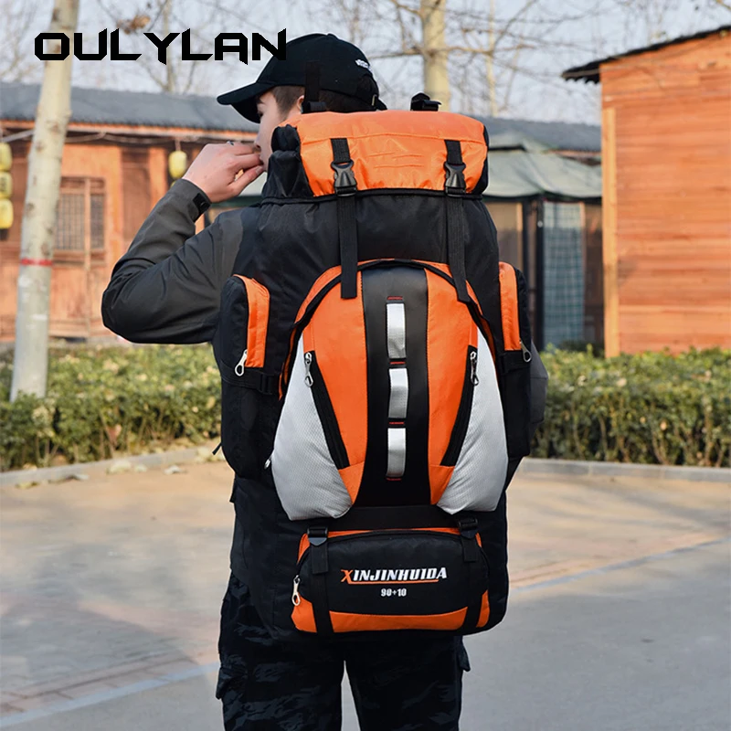 

90L Travel Backpack Camping Bag For Men Large Hiking Bag Tourist Rucksack Waterproof Outdoor Sports Climbing Mountaineering Bag