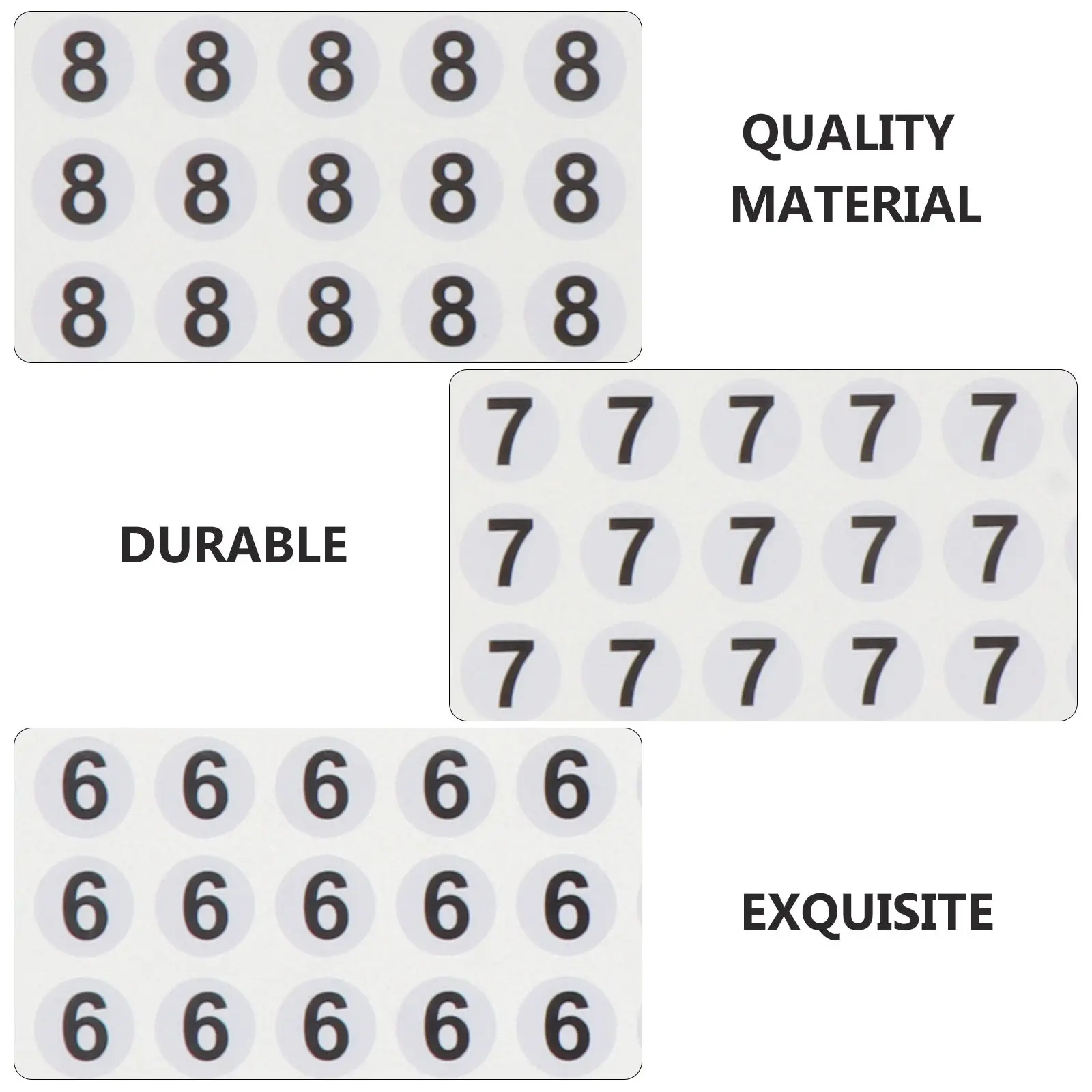 

6000Pcs Serial Number Stickers Paper Round Self-Adhesive Stickers for Home Room Storage Gift and Envelope Number Paster