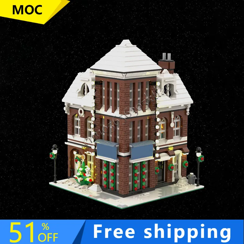 

2933 PCS MOC Luxury Three Story Warm Residence Modular Model Architecture Building Block Diy Education Assembly Kids Toys Gifts