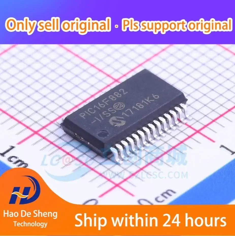 

10 шт./лот PIC16F882-I/SS PIC16F882-I SSOP28 новый оригинальный в наличии