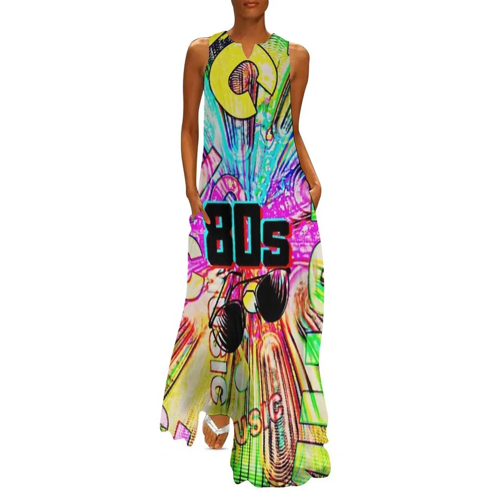 

80s Music Design Long Dress party dress women elegant luxury women's evening dress 2025 womens clothing summer daily