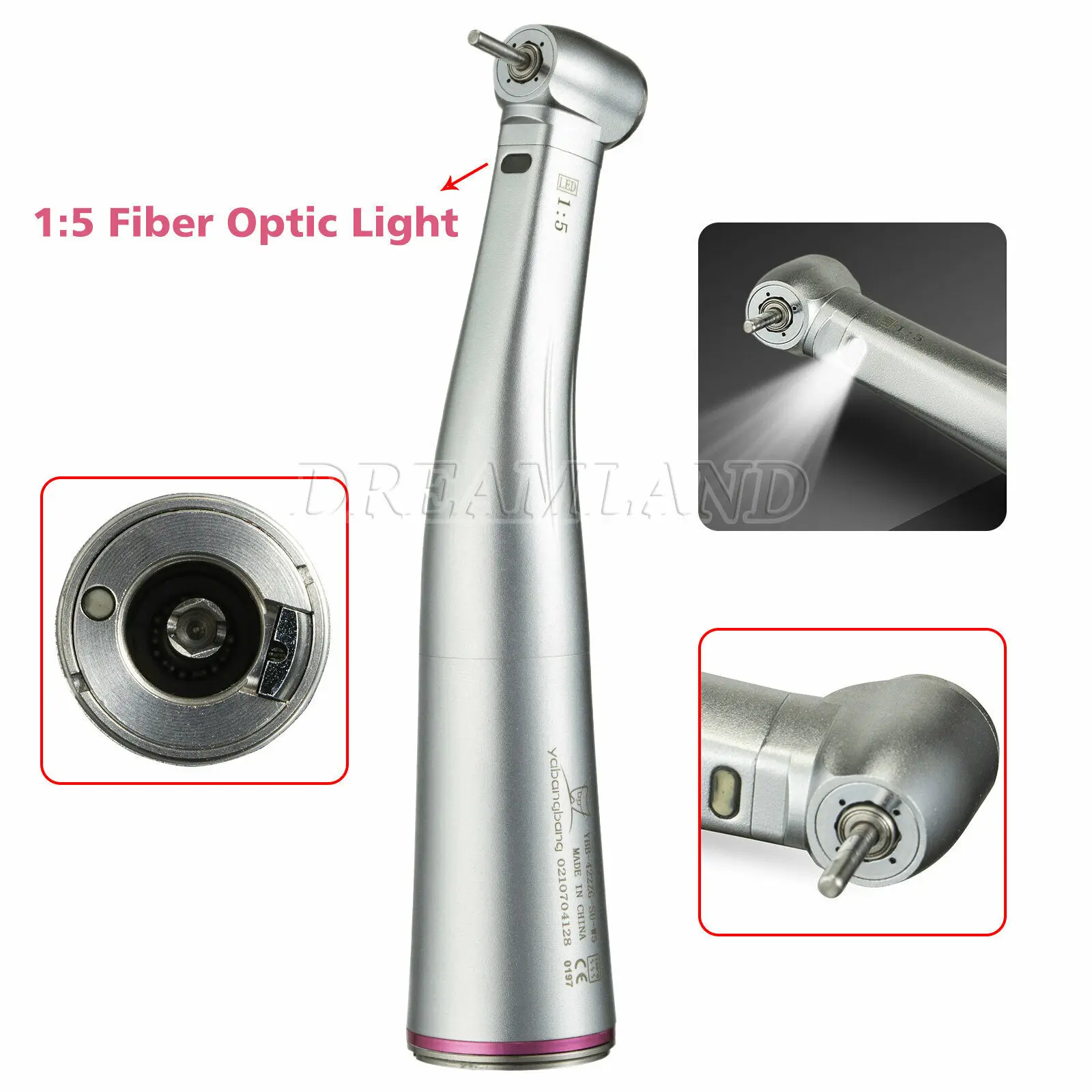 Dental Brushless LED Electric Micro Motor 2/4Holes+1:5 LED Increasing Fiber Optic Handpiece Fit NSK Ti-MAX X95L