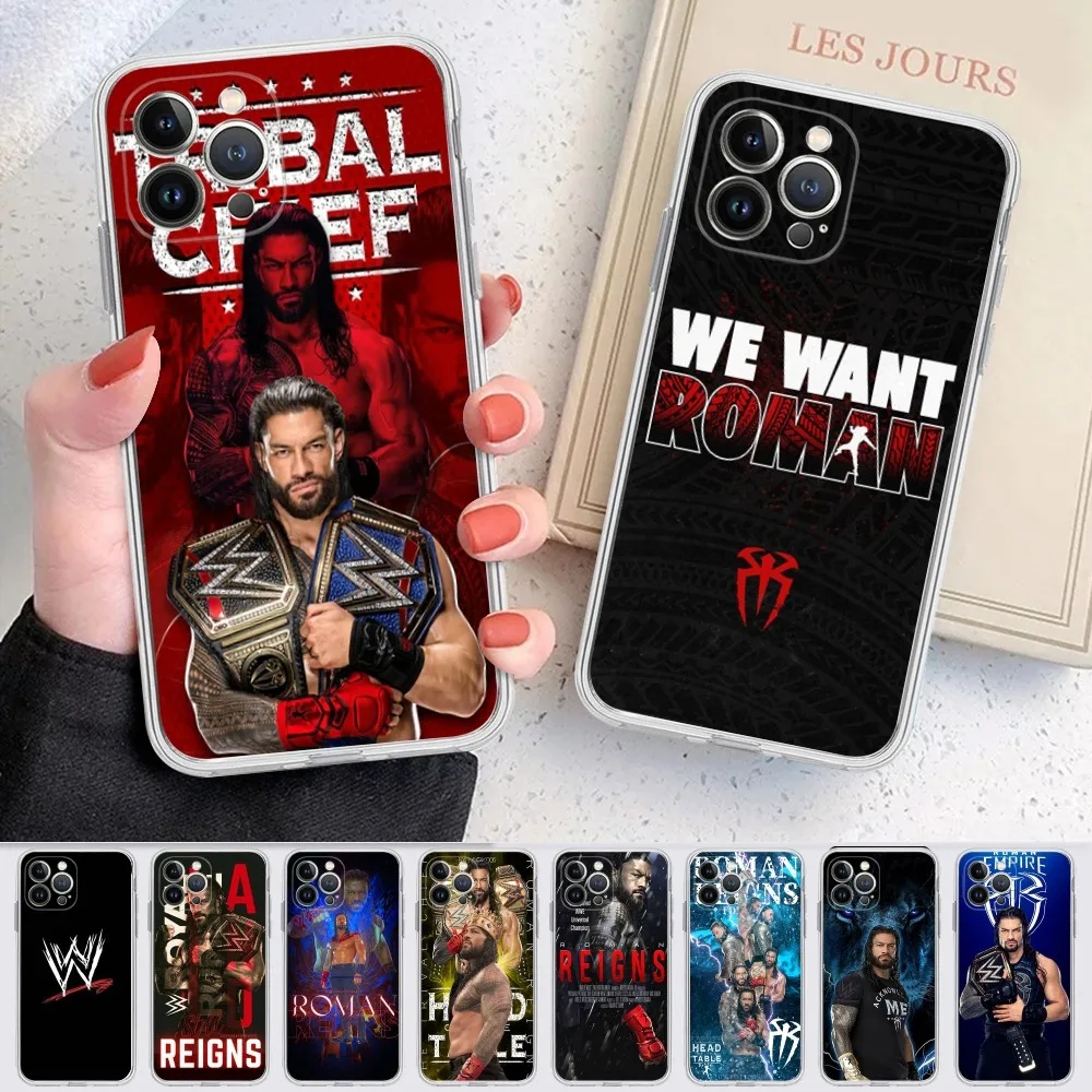 W-Wrestling Star R-Roman R-Reigns Phone Case For IPhone 16 15 8 7 6 6S Plus X SE XR XS 14 11 12 13 Mini Pro Max Mobile Case