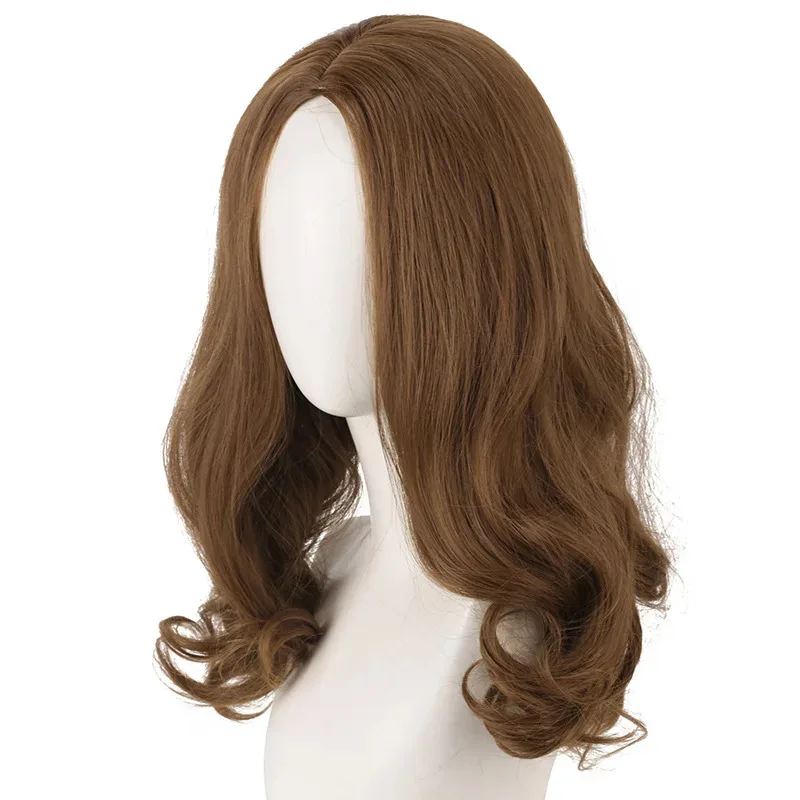 Peruka Cosplay Lord Shengda Identity V Psycholog Ada Mesmer Brązowa Średniej Długości Micro-Roll