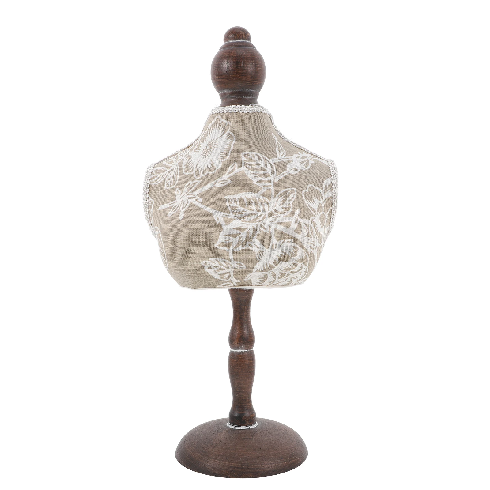 

Jewelry Display Stand Vintage Wooden Necklace Mannequin Holder For Store Showcase Retail Shop Bust Rack Pendant Organizer