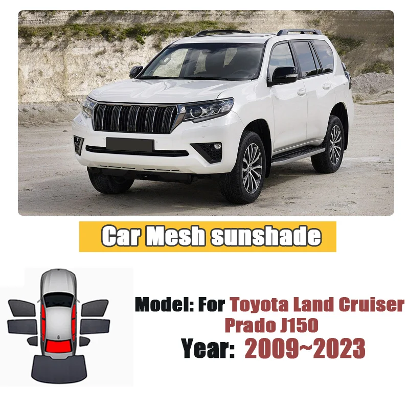 Parasol para coche Toyota Land Cruiser Prado J150 Lexus GX 460 400 2009-2023, visera de malla, cortina para parabrisas, accesorios para automóvil