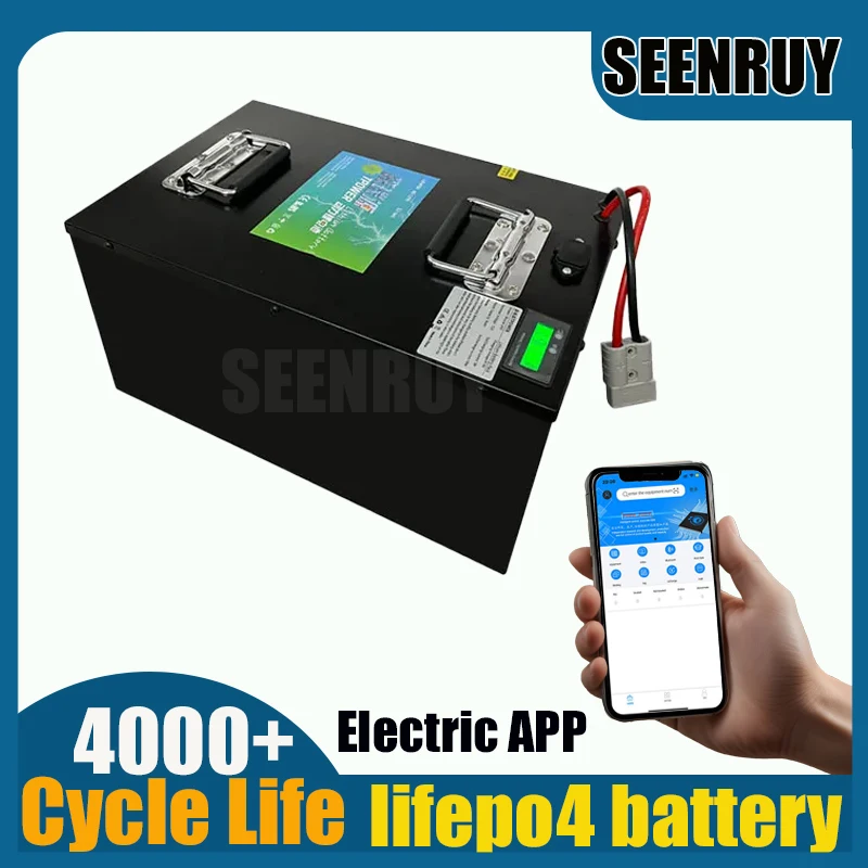 Lifepo4 Battery 72V 100AH LFP with ANT BMS 80A 100A 170A 230A 340A For Motorcycle Food Truck Golf Cart Sightseeing Vehicle