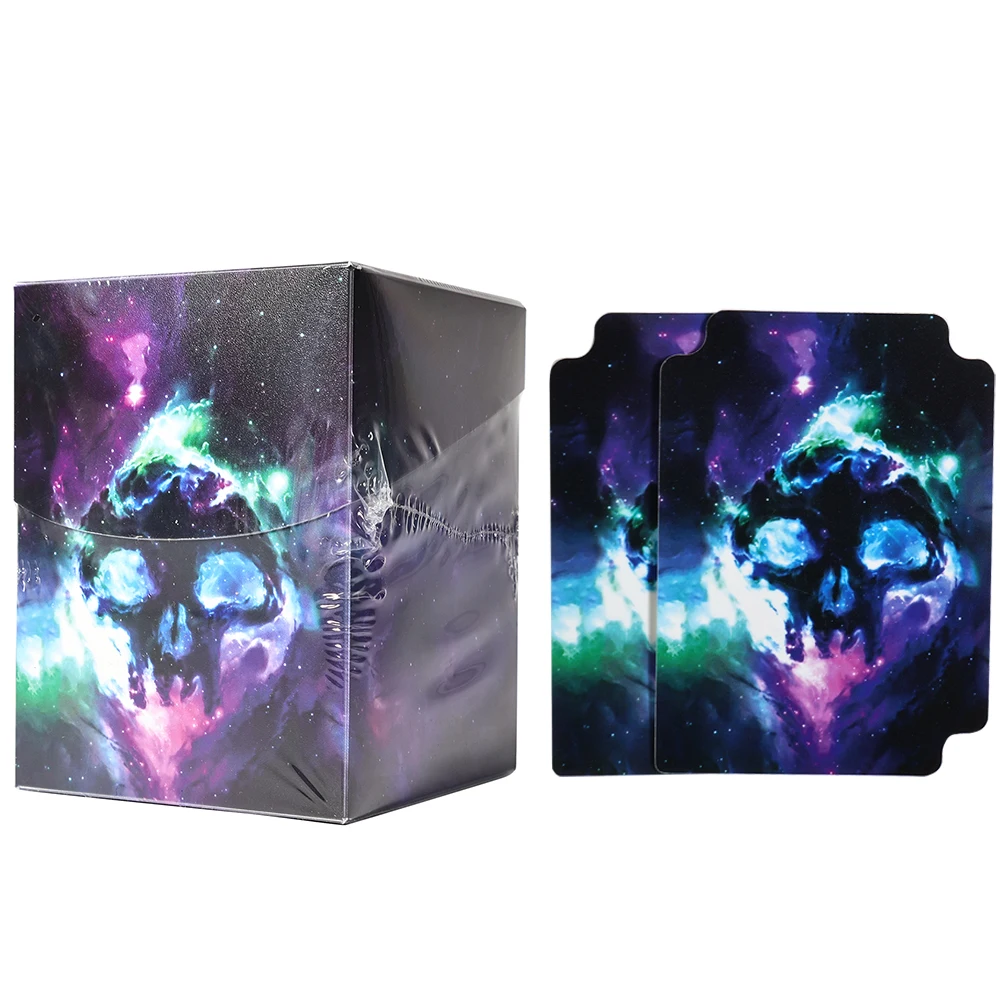 100+ BASIC LANDS Plastic Trading Card Box Holds Double-Sleeved Cards TCG/CCG Storage Card Deck Case for MTG/YGO With Two Divider view 6