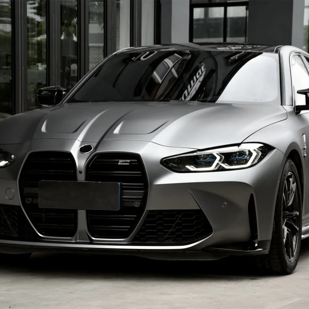 

Car Wrapping Film Matte Metallic Selenite Grey Car Sticker Vinyl Film Bubble-Free Decals PET Auto Accessories Interior Exterior